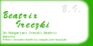 beatrix ireczki business card